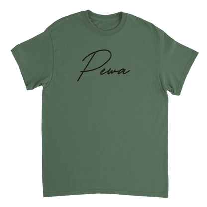 PEWA cursive logo T-Shirt